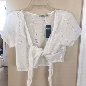 White Hollister blouse